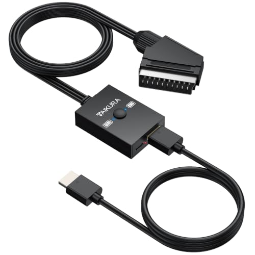 TAIKURA Convertitore SCART a HDMI 1080P Commutazione Aspect Ratio 4:3/16:9