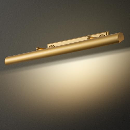 AUDOSY 30' Brass Picture Light for Wall, Thickened Copper Gallery Library Painting Art Lights with...