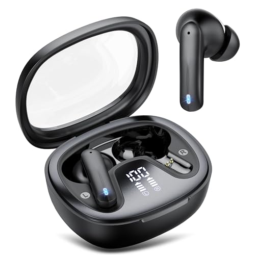 Wireless Earbuds, Bluetooth 5.4 Headphones HiFi Stereo Bass Ear Buds in Ear