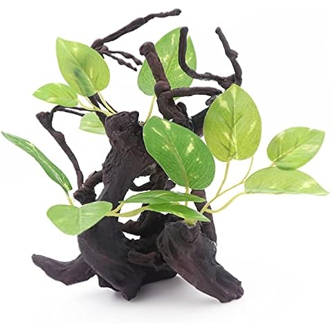 HRRIVE Reptile Climbing Plant Lizard Snake Branch Terrarium Habitat Aquarium Plant Fish Hiding Decoration Cover