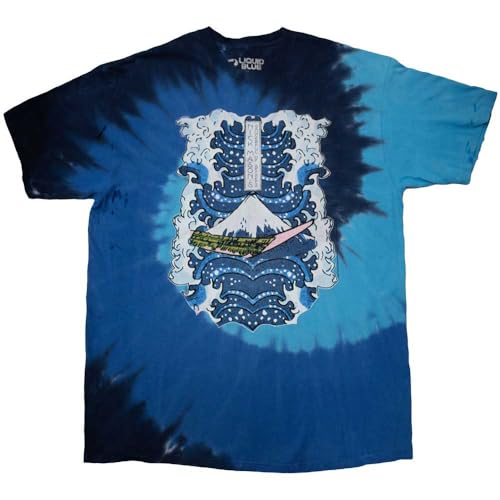 Bild: Nick Mason's Saucerful of Secrets Unisex T-Shirt Hokusai Wave Dip Dye (Blau) (Ex-Tour), Blau, XL f�r 25,36 EUR bei amazon.de