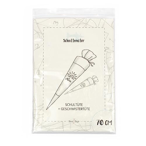 Schnittmuster aus Papier für Schultüte 70 cm