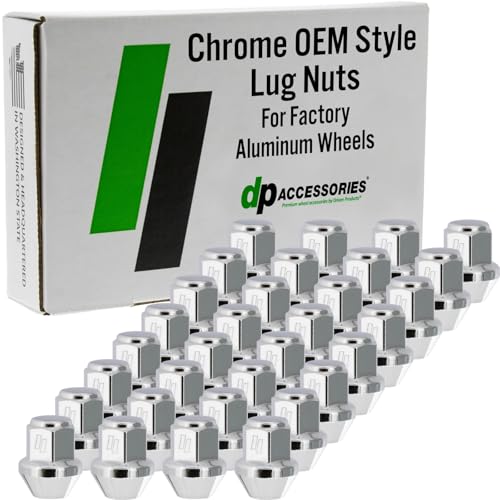 Image of DPAccessories Lug Nuts Compatible with 2019-2026 Ram 2500 | Chrome OEM Style | for Factory Aluminum Wheels Only | Set of 32 Wheel Nuts | DRAM2505F-CH /1