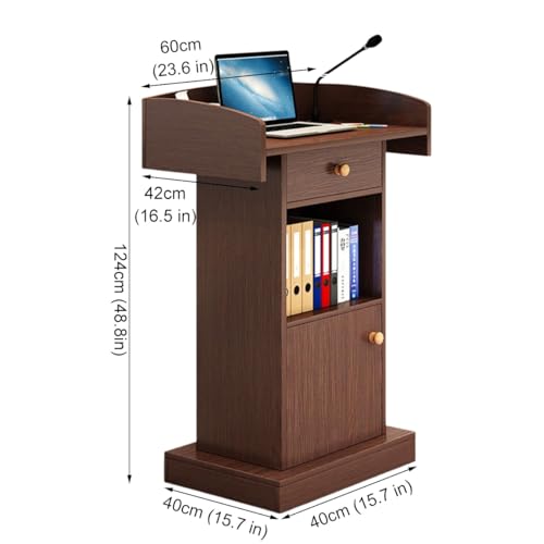 Podio de madera estable para evitar caídas de notas en discursos y eventos 3