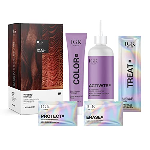Igk Permanent Color Kit Smoky Scarlet, 4.57 Fl. Oz. #TOP1
