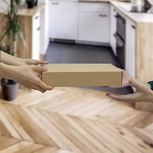 HORLIMER 28 x 20,4 x 5,1cm Cajas de Carton con Tapa para Envios de Paquete, 25 Pack, Cajitas de Papel Kraft para Regalo o Embalaje, Marrón - imagen 4