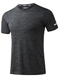 Peakwell 半袖 メンズ スポーツ ｔシャツ ストレッチ 速乾 薄手 ゆったり ランニング サイクリング テニスウェア 夏服(ブラック,2XL)