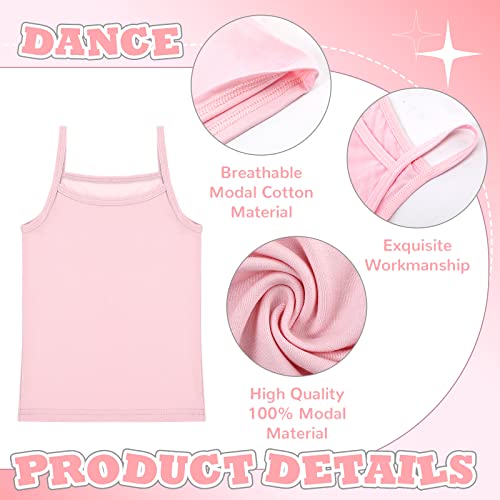 Image of Hercicy 8 Packs Toddler Tank Tops Girls and Dance Shorts Toddler Sleeveless Strap Crop Gymnastics Yoga Shorts for Ballet