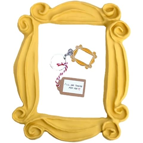 Handmade with Love by Fatima. Yellow Frame and a cute Keychain. Frame peephole door. This is a handmade replica. Great present for your Friends. Cover
