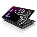 LSS 15 15.6 inch Laptop Notebook Skin Sticker Cover Art Decal Fits 13.3" 14" 15.6" 16" HP Dell Lenovo Apple Asus Acer Compaq (Free 2 Wrist Pad Included) Butterfly Heart Floral