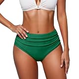 Damen Schwimmrock mit niedrigem Bund & Rüschen – Bikinihose im Rock-Stil, feminin & verspielt