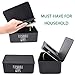 Moorfowl Baby Wipes Dispenser for Bathroom, Upgrade Size(8.2L x 4.9W x 3.9H inches), Flushable Wipes Dispenser Black Wipes Holder Container Box with Large Capacity (Flushable Wipes Holder(Black))