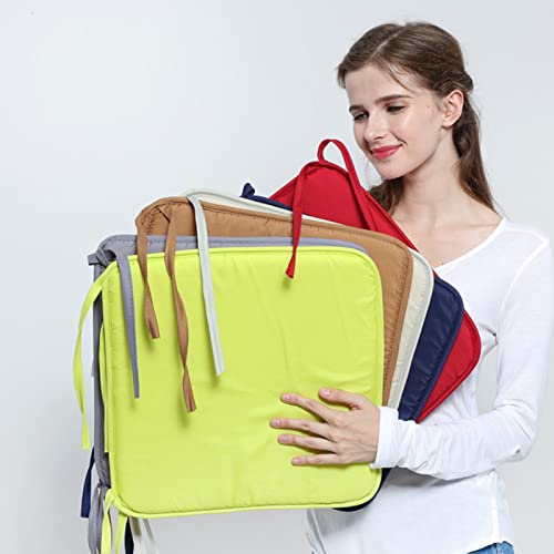 Tunkence Chair Pad Chair Cushions Square Seat Cushion With Ties Soft Thicken Garden Chair Pads Dining Chair Cushions For Dining Kitchen Outdoor Bistros Stool Patio Room 15X15 Inch #TOP6