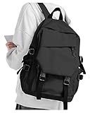 coofay Black Backpack For Women Small Backpacks For School Bag School Backpack For College Bookbag For Women Mochilas Escolares Para Niños Waterproof Aesthetic Backpack For Men Book Bags