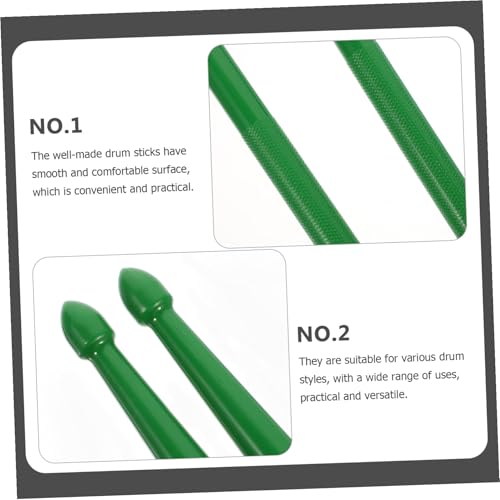 Baquetas profesionales de doble punta de fieltro y nylon verde oscuro miniatura 6