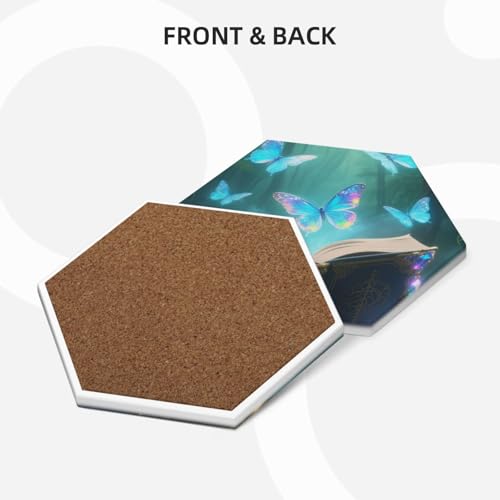 Dessous de verre de table en céramique de qualité supérieure avec support noir - 3