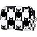 Produktbild Mädchen Kosmetiktaschen Frauen Make-up Tasche Toilettenartikel Organizer Tasche mit Reißverschluss 7,3x3x5,1 Zoll Schwarz Weiß Katze Schachbrett