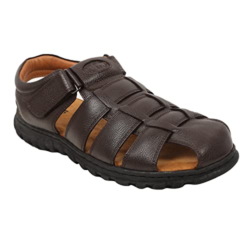Image of Men's Toe Closed Fisherman Sandals with Memory Foam
