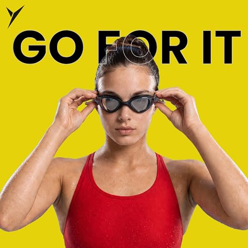 Image of jaspo Swimming Goggles with Anti-Fog Lenses For Men & Women | Adjustable Back Strap | Soft Silicone Ear Plugs | UV Protection Lens | Protective Case