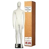 Male Mannequin, Flexible Posable Bendable Full-size Soft -Beige/White, by TK Products, Great for Costumes