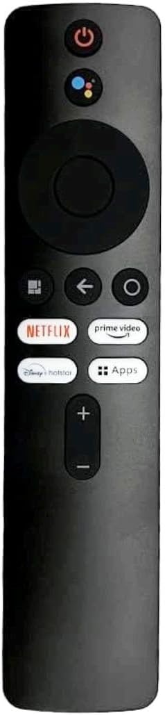 Voice Remote Compatible for Mi Smart TV Remote with Mic Bluetooth Google Assistant with All LED TV Models Includes Netflix and Prime Video Shortcut Buttons, Black
