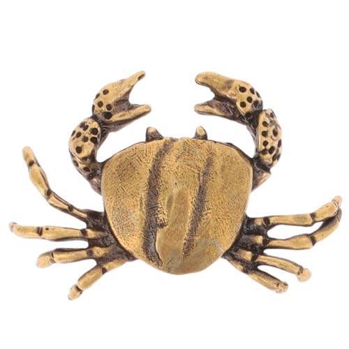 Statue crabe laiton véritable artisanat de collection maison