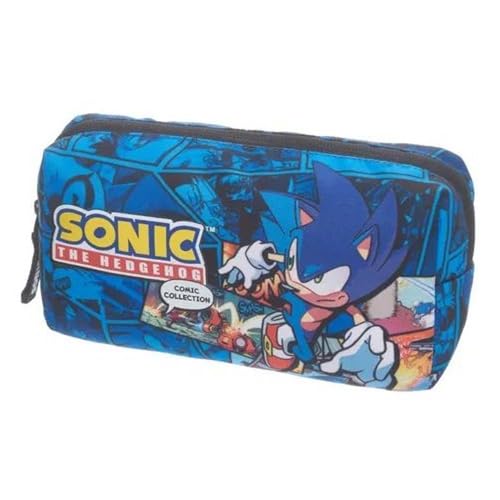 Kit Mochila De Costas Sonic Comic + Estojo Pacific