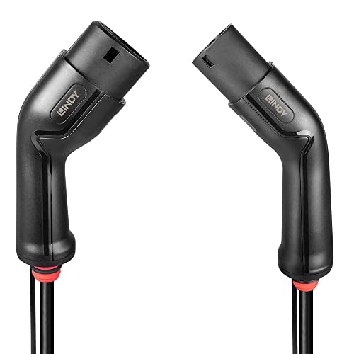LINDY 7m Type 2 to Type 2 11kW (16A 480V) EV/Electric Vehicle & Plug-in-Hybrid Charging Cable, 3-Phase, IP65, UL 94 V-0, TUV certified, TPU Jacket, Carrying Bag