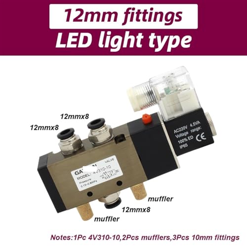 Électrovanne pneumatique 4V310-10 DC24V élimine fuites et sifflements