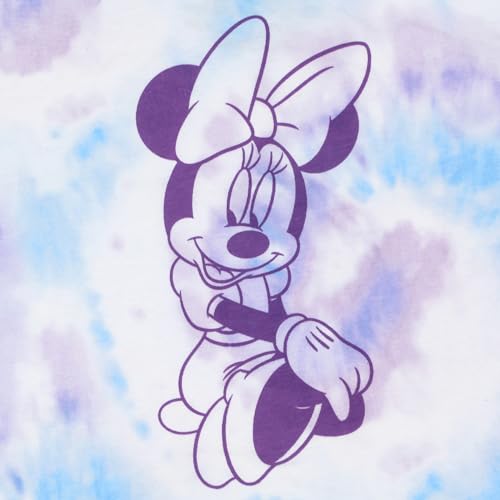 Disney Girls' Minnie Mouse Elegantly Sitting Pose Graphic Print Tie-Dye Cropped T-Shirt3