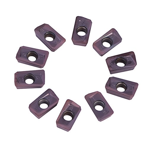 10 Piezas de Insertos de Carburo, Insertos CNC Hoja APMT1135PDER-M2 VP15TF Torno Herramienta de Torneado con Caja Para Materiales Blandos