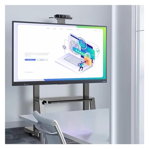 Carro móvil para TV, soporte portátil con ruedas ajustable miniatura 1