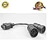 OBDII 6Pin 9Pin 6+9 J1708 J1939 Cable for Truck 6+9 to 16 Pin Black
