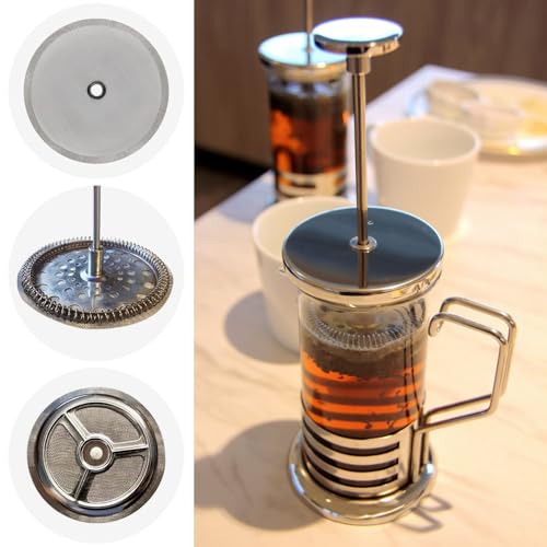 1 pacote com filtro de prensa francesa, filtro de malha, tela de substituição de prensa francesa de