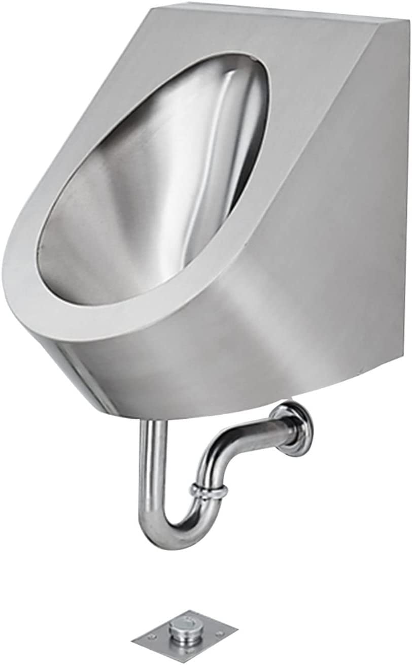 GTHTUHFD 304 Stainless Steel Urinal,Wall-Mounted Integrated Induction Urinal High-Efficiency Flushing Men'S Urinal,Bathroom Toilet Splash- Urinal,Shopping Mall/Hotel/Public T