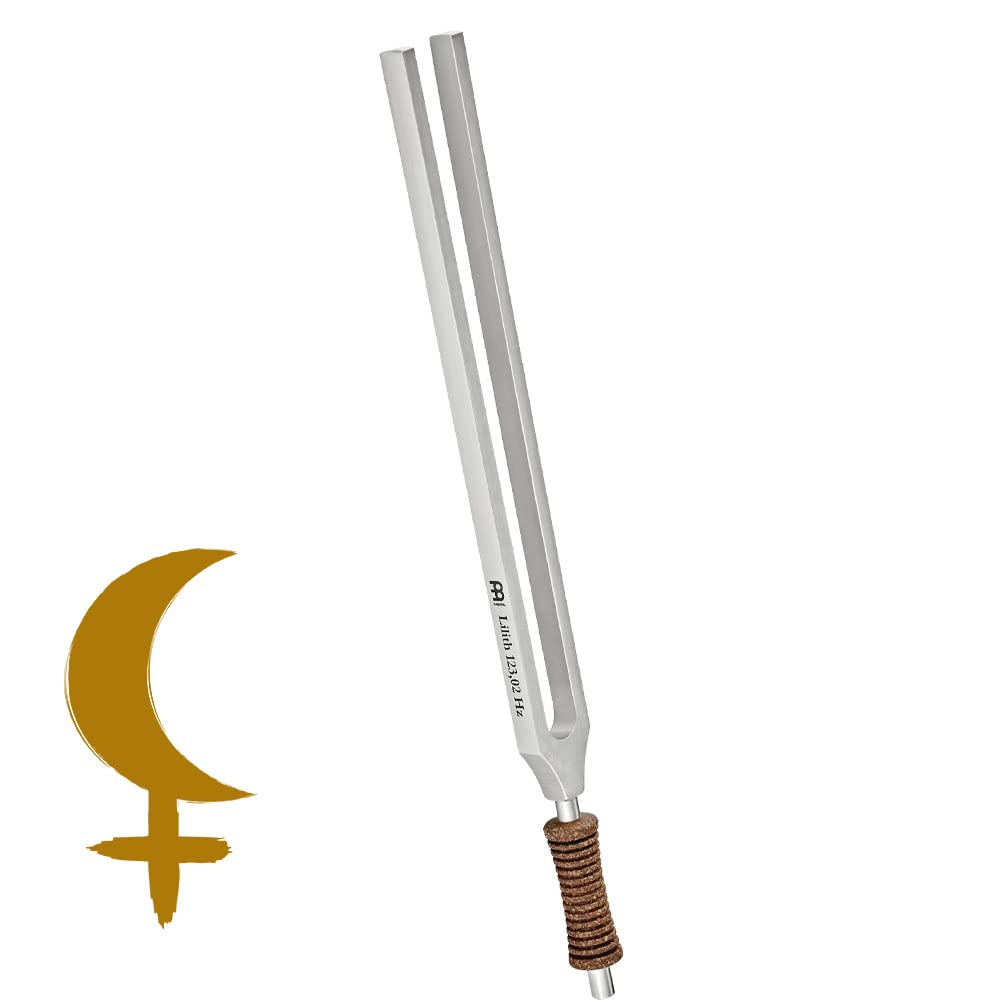 Sonic Energy Planeten Therapie Stimmgabel, Lilith (TTF-M-L) | 123,02 Hz, Ton H2, 25,1 cm lang, 130 g, in Deutschland gefertigt, inkl. Hülle, vernickelter Stahl, Korkgriff