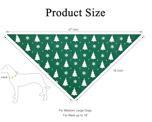 CozyHaus 2 peças de bandanas natalinas para cães, design de Papai Noel e árvore, roupa reversível pa