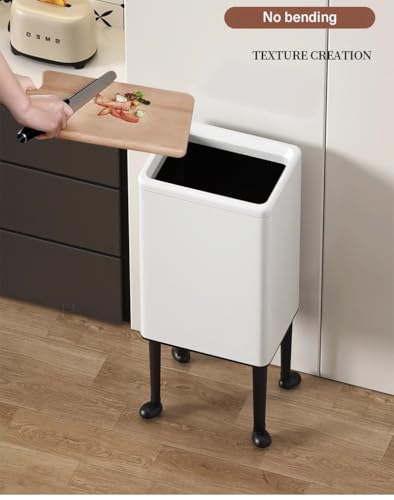 Caneca de basura rectangular con ruedas y patas, 8 L miniatura 4