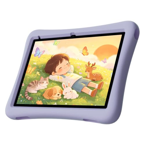 Image of Kids Tablet 10 Inch Android Tablet for Kids Comes with a Shock-Resistant Protective Case, 8GB RAM 32GB ROM Tablets Supports 1TB MicroSD 6000mAh Battery Dual Cameras 5G Wifi6 Android Tablets with Cover