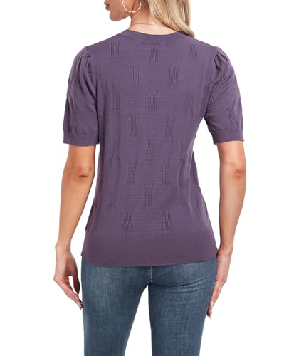 MINTLIMIT Women's Short Sleeve Sweater Tops Pullover Shirts 2025 Spring Summer Trendy Casual Blouses2