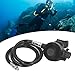 RiToEasysports Diving Breathing Valve, Breathing Secondary Valve with Medium Pressure Tube Adjustable Diving Equipment Replacement for Snorkeling Underwater (Black)