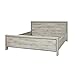 Tousmesmeubles Cadre + Tête de lit 160 * 200 cm Chêne Gris - Leonor - L 170 x l 221 x H 95 - Neuf