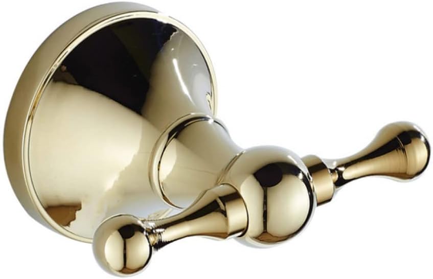 Gold Bath Accessories Set Wall Mounted Brass Robe Hook Ceramic Soap Dish Toilet Brush Rack Paper Towel Holder Bathroom Hardware,Robe Hook