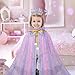 Meland Princess Dress up Clothes for Girl, Princess Cape with Kid Crown Toys, Birthday Gifts for Toddler Girls 3,4,5,6,7,8