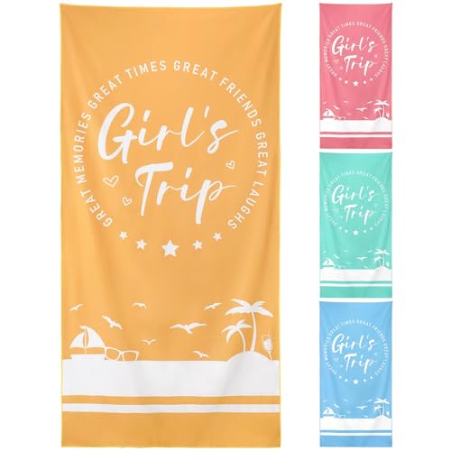 Patelai 4 Pcs Girls Trip Beach Towels Girls Trip Gifts