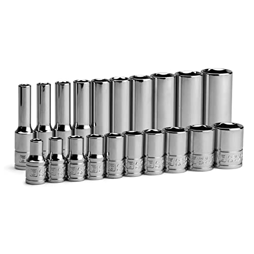 Capri Tools 1/4 In. Drive 6-Point Socket Set (Shallow & Deep Set / 3/16-9/16 In.) #TOP5