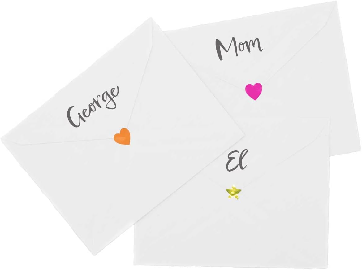 Hot Pink Heart Semi-Gloss Stickers in 1/2" Inch, 1000 Adhesive Labels on a roll, Arts and Crafts, Envelope Seals, Valentine's Day Gift Tags for Gift Giving