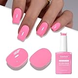 Goolich Vernis Semi Permanent Rose Vif, 15ML Sans HEMA & TPO Vernis Gel UV Semi Permanent Bubble Gum Rose Doux Printemps-été Conçu pour le Nail Art, Manucure en Salon