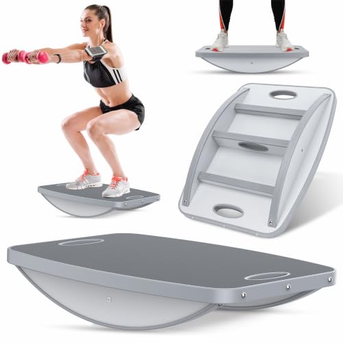 Advanced Wooden Balance Board, Portable Non-Slip 500 lb Rocking wobble