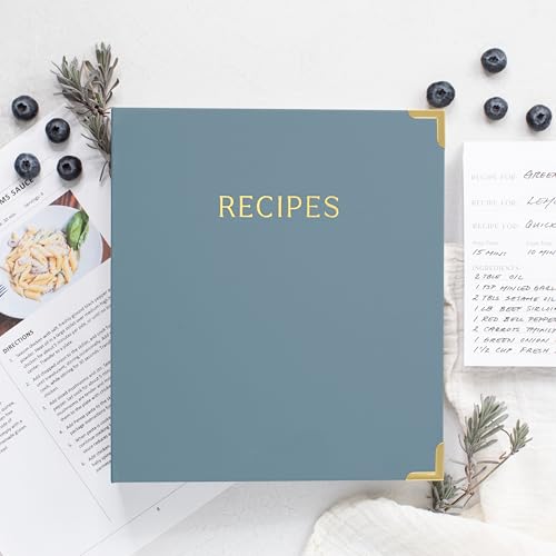 Aesthetic Recipe Binder with Polyester Waterproof cloth Cover - The Perfect Recipe Book with Plastic Sleeves to Write in Your Own Recipes - Quality Blank Cookbook Binder, Cards incl. by ZICOTO - Image 2